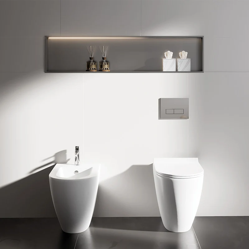 Single-layer stainless steel niche with Light Trough